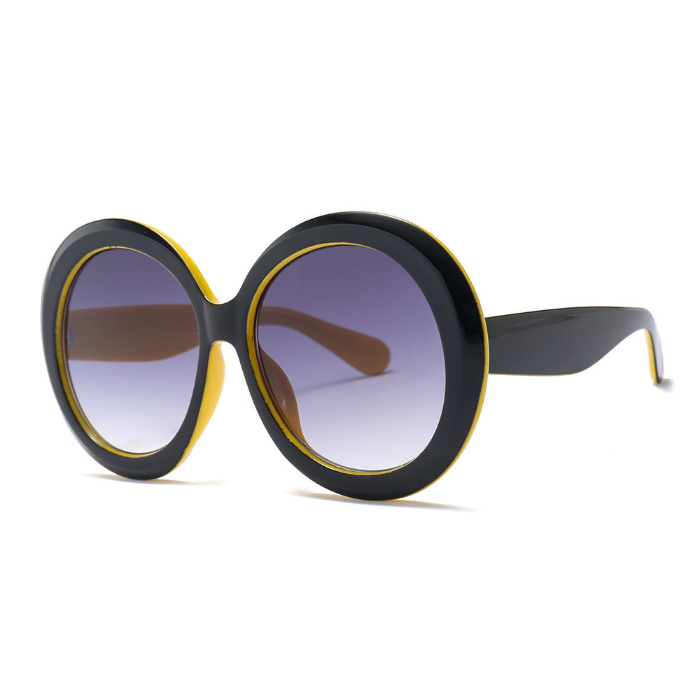 Wholesale Round large frame fashion street style personality trend Sunglasses